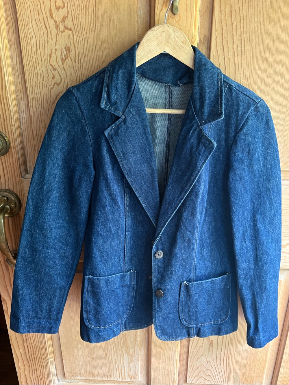 VTG Denim Dark Wash Blazer Jacket | Size 7 | Medium